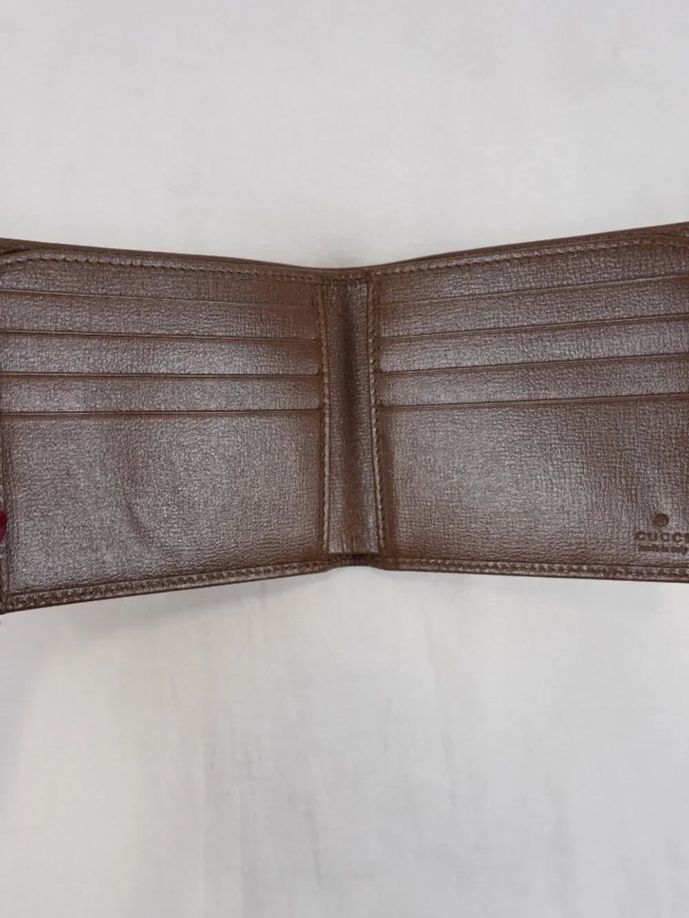 Gucci GG Supreme Logo Bifold Wallet In Beige & Brown Coated Canvas With Dust Bag - Picture 8 of 13